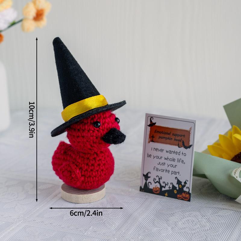 Crochet Pumpkin Ornament Halloween Decoration 2025 Office Desk Accessorie Room Desktop Decor Funny Crochet Crafts