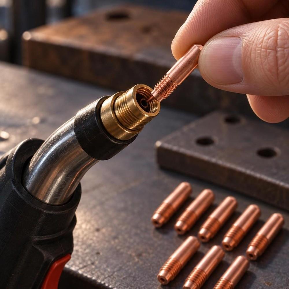 10 Pcs Smooth Surface MIG Welding Contact Tips 0.9mm Size Welder Consumables Kit For MIG Welding