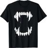 Halloween Horror Wolf Dog Vampire Monster Teeth Costume T-Shirt