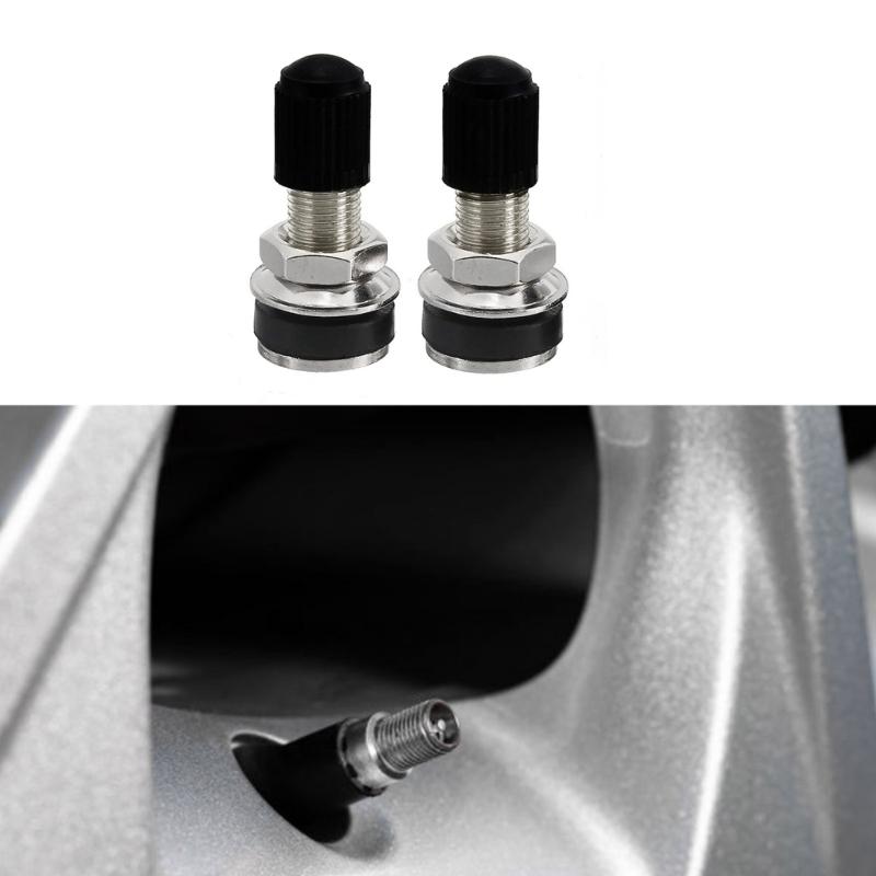 1 Pair Tubeless Tire Valves with Dustproof Cover Universal Motorbike Scooter Car Tire Valves Replacement Tire Valves