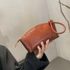 Минималистичная Сумка Мягкая Сумка-Пельмень Сумка на Запястье Минималистичная Сумка из Растительного Дубления Кожи для Ежедневных Поездок в Офис