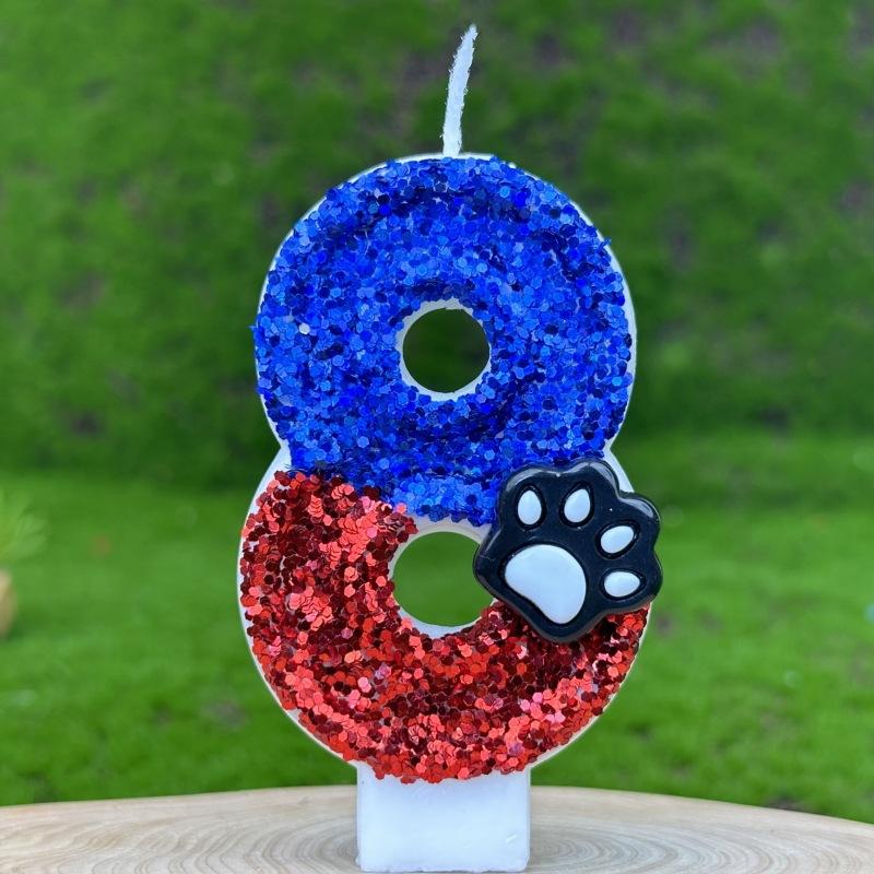 Cat Paw Dog Paw Bear Paw Digital Birthday Candle Cake First Birthday Candle