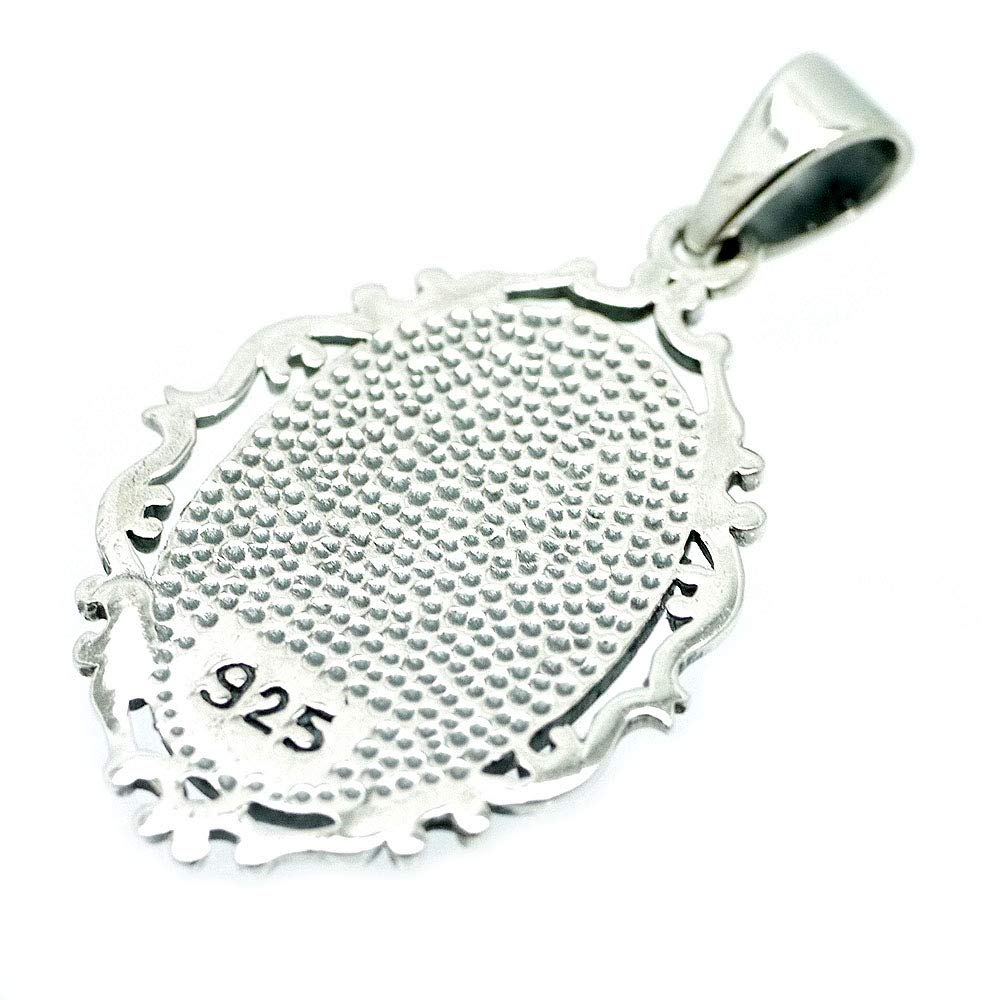 Серебряная таинственная медаль Девы Марии, старинная подвеска, топ мм, арабеска, чудесная медаль [серебро] для мужчин