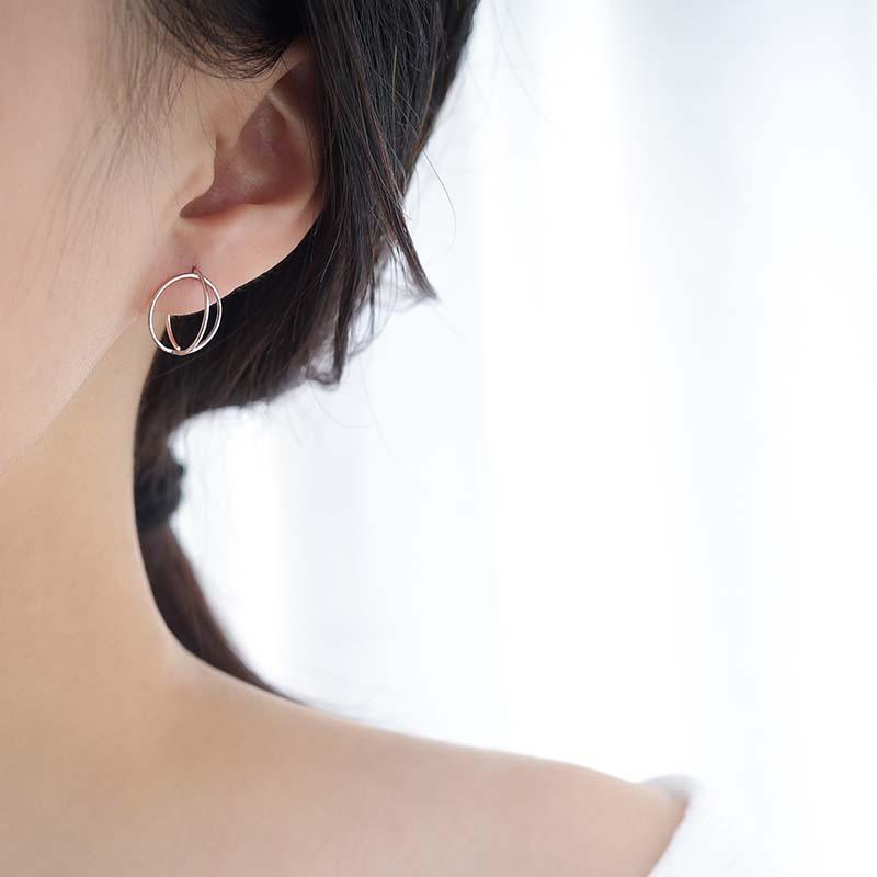 Минималистичные серьги-линии, школьная мода, универсальные, для通勤, холодный стиль, геометрические серьги-шарики