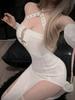 Sexy Lolita Maid Uniform Babydoll Dress Role Play for Women Lace Underwear Party Theme Costumes Loop Mi Hero Academia