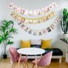 16.4ft Baby Photo Banner for Newborn 12 Month Growth Picture Display Hanging Sign Garland Growth Photo Booth Props for Baby Birthday Party Decoration