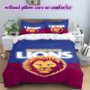 football Logo Pattern Bedding Quilt Set Quilt Cover Pillowcase Home Decoration Birthday Gift (1*duvet cover+ 2*pillowcase, without core)