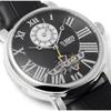 [Ticento]Men’s Automatic Leather Watch TS50021WTB DUAL, Korean Luxury Watches