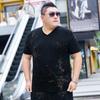 Fat Men's Plus Size Plus Size Printed Trendy Printed Short-sleeved T-shirt Extra Large Loose Half-sleeved T-shirt