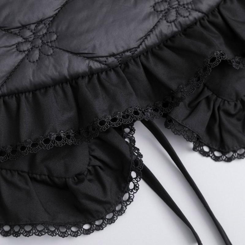 Пайетки Стеганая накидка Ложный воротник Китайская оборчатая кружевная шаль-накидка Шарф Декоративный аксессуар для женской одежды