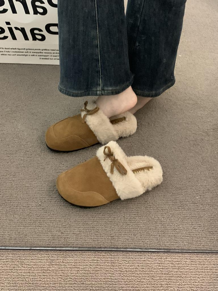 Версия из мягкой кожи~ матовая и бархатная головка сумки Boken тапочки для женщин для ношения осенью и зимой обувь из хлопка для вечера на платформе с толстой подошвой теплая