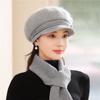 Шапка женская осенне-зимняя утепленная шапка модная защитная шапка для ушей плюшевая универсальная шерстяная шапка вязаная шапка