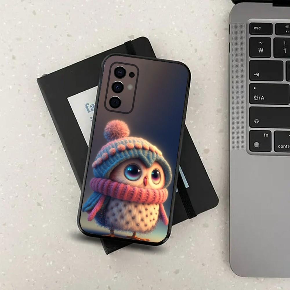 Милый Чехол-Сова для Телефона Samsung Galaxy A13,A21s,A22,A31,A32,A52,A53,A71,A80,A91 Мягкий Черный Чехол