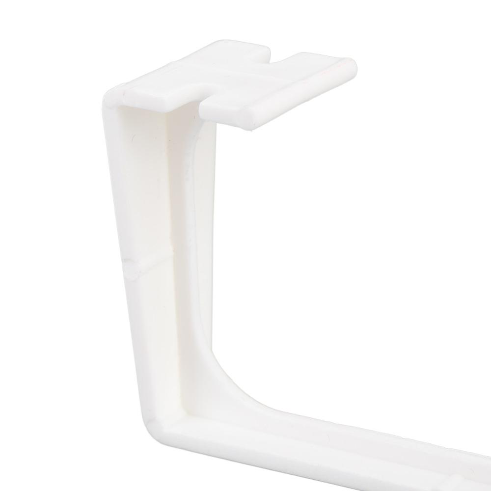 Набор из 4 штук Белые держатели для штор для автодома с отверткой Зажимы для карниза для штор Использование в спальне