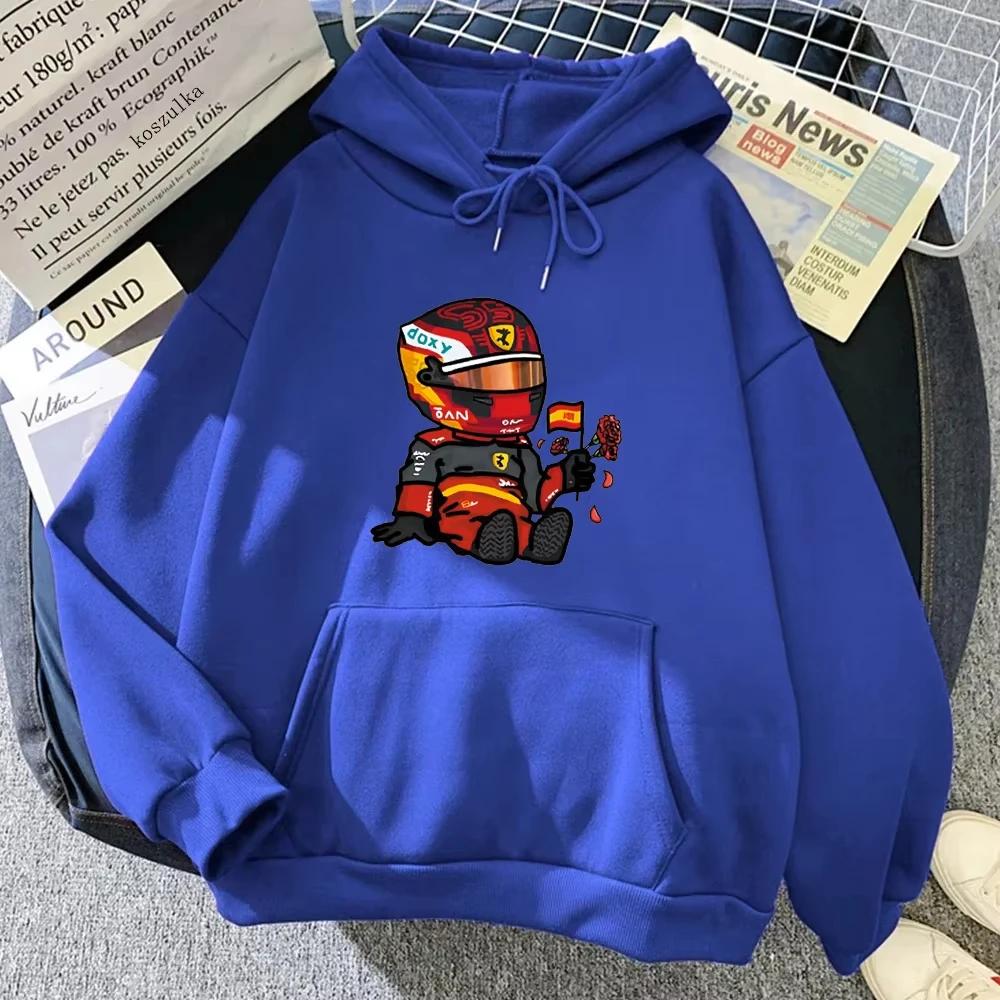 2025 Sainz Mini F1 Hoodies for Men Games Cartoon Graphic Sweatshirts Long Sleeve  Clothes Men Clothing Harajuku Streetwear Women