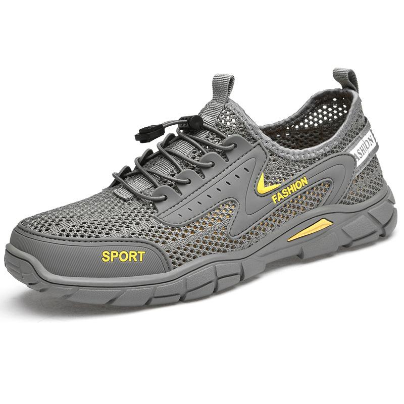 shoes2322 men's shoes fly-woven mesh shoes low-top hollow breathable casual shoes outdoor hiking light transportation