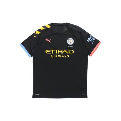 Выездная рубашка Manchester City FC Быстросохнущая спортивная футбольная майка с рукавами реглан и мужскими топами с принтом, черные 755590-02