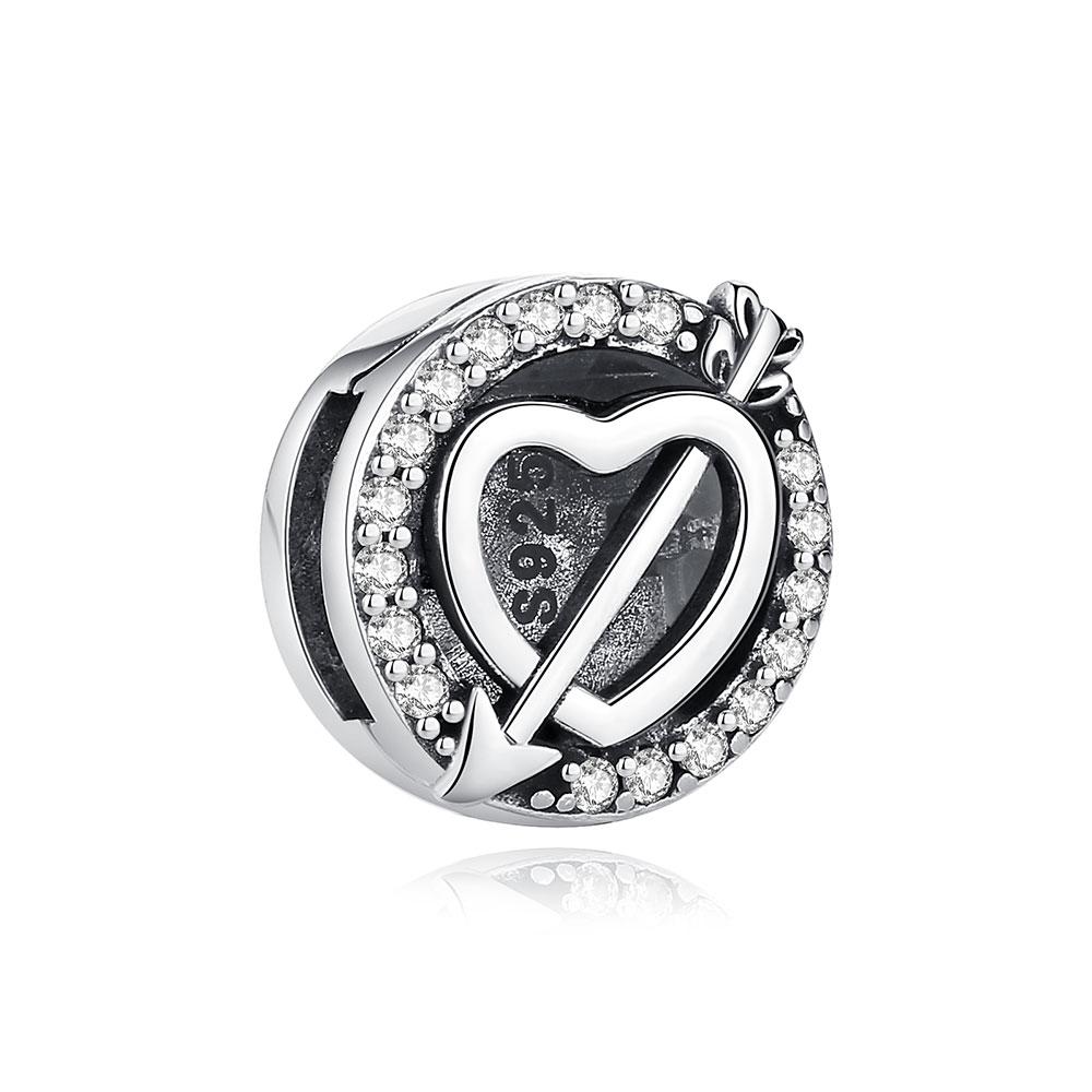 925 Silver Charms Beads Reflections Clip Heart Clover Crown Charm Fit Bracelets Jewelry For Women
