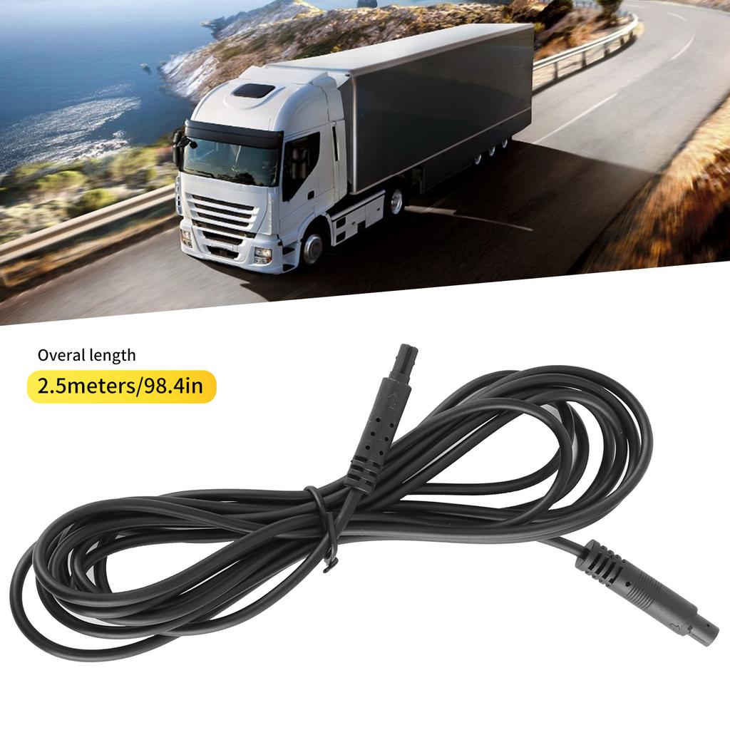 2.5m 4Pin Car Dash Cam Extension Cable Rear View Backup Camera Wire for 12V 24V Truck Trailer