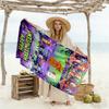 Bluey's Christmas Adventure Personalized Name Beach Towel Quick-Dry Soft Microfiber Perfect for Traveling Yoga Camping and Swimming
