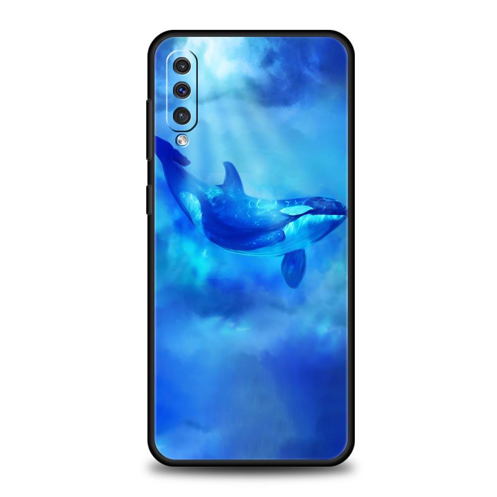 Ocean Animal Dolphin Phone Case For Samsung Galaxy A52 A50 A70 A10 A30 A40 A20S A20E A02S A12 A22 A72 A42 A32 5G A04s Soft Cover