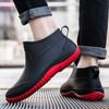 Men's Rain Boots Women's Ankle Water Shoes Non-slip Waterproof Safety Work Shoes Warm Cotton Platform Outer Wear Couple Lovers