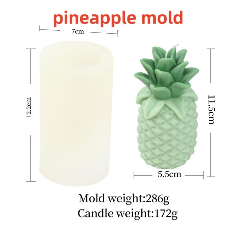 3D Большая Красная Форма для Свечи Гранат Силиконовая Ананас Ananas Мыло Воск Изготовление Эмуляционная Гуава Фрукт Манго Эпоксидная Смола Домашний Декор