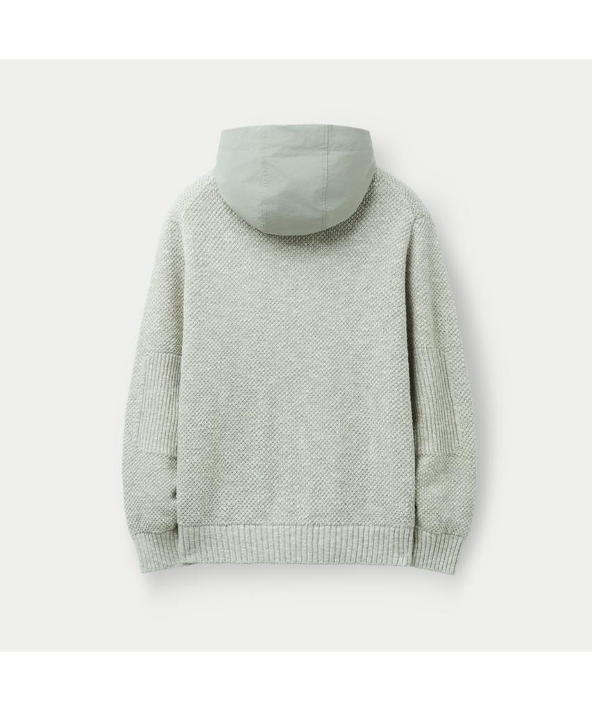 Series Hooded Knit Zip-Up Outerwear Sawas26011Ivx
