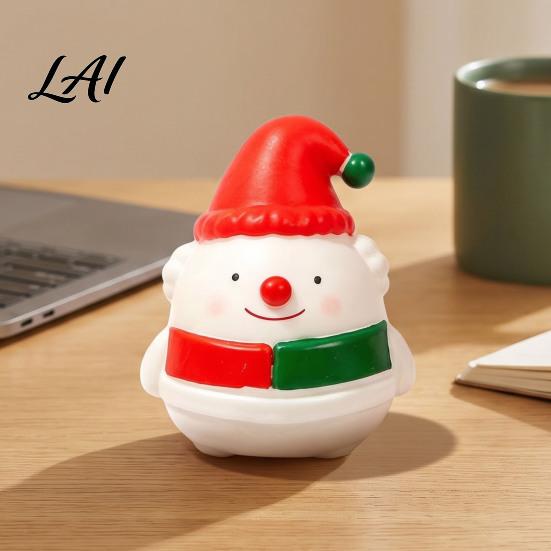 Anxiety Relief Tools Christmas Snowman Squeeze Toy Stress Cute Fidget Fun Travel Toys Figurine Stocking Stuffer Party Favor Gift for Kids