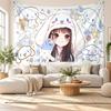Cinnamoroll Wall Tapestry Home Decor Hanging Cloth Art Background Tapestry for Bedroom