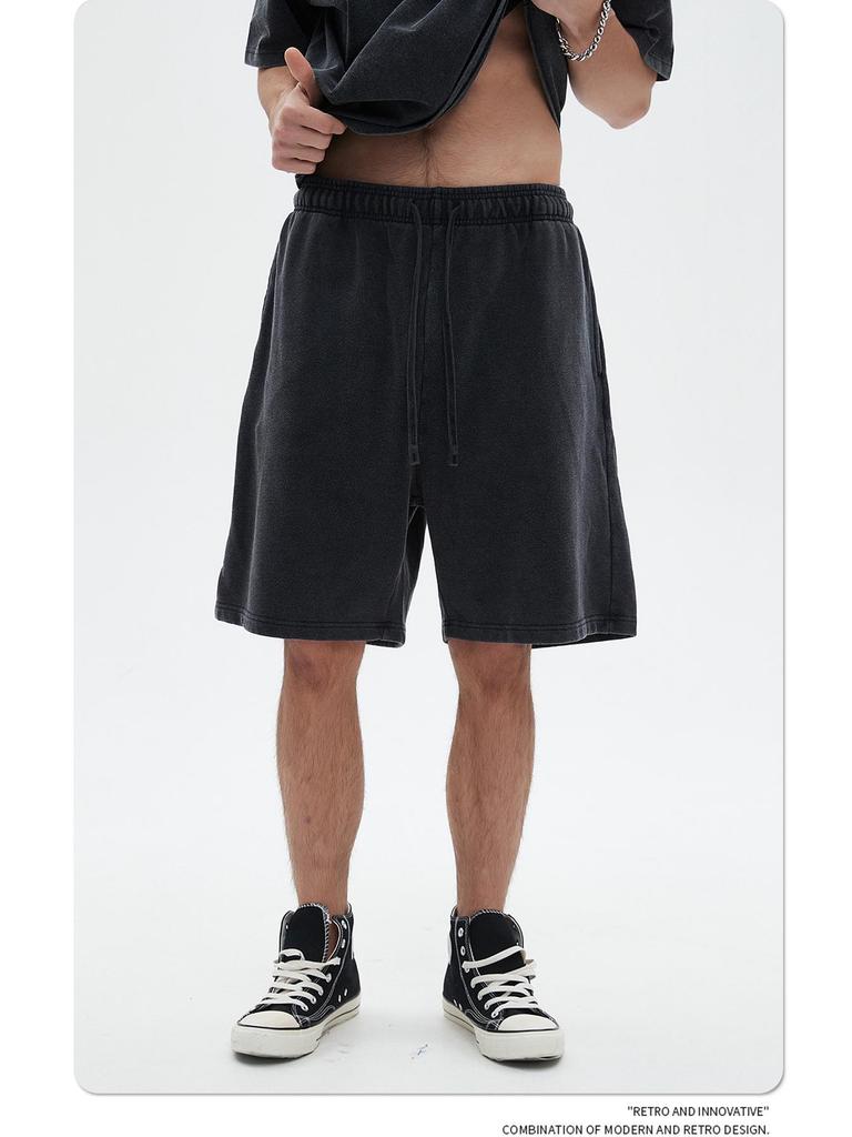 ARTIE Мужские шорты из махровой ткани в стиле ретро с эффектом потертости в стиле батик 2025 года