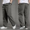 Spring Autumn Thin Men's Casual Pants Work Pants Large Size Loose Men's Long Cargo Pants Elastic Waist Lightweight