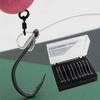 10PCS PTFE  Coated Carp Fishing Hooks High Carbon Steel Fishhooks Matt Black Barbed Curve Shank Gripper Style Sharp Carp Hooks