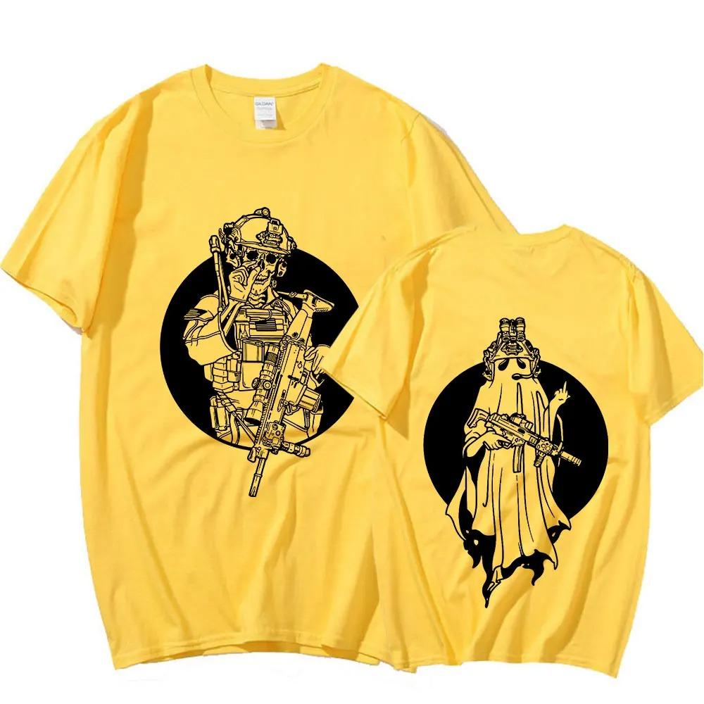 Футболка Gbrs Forward Observations Group Мужская Ретро Скелет Готическая Футболка Мужская 100% Хлопок Оверсайз Футболки Панк Уличная Одежда