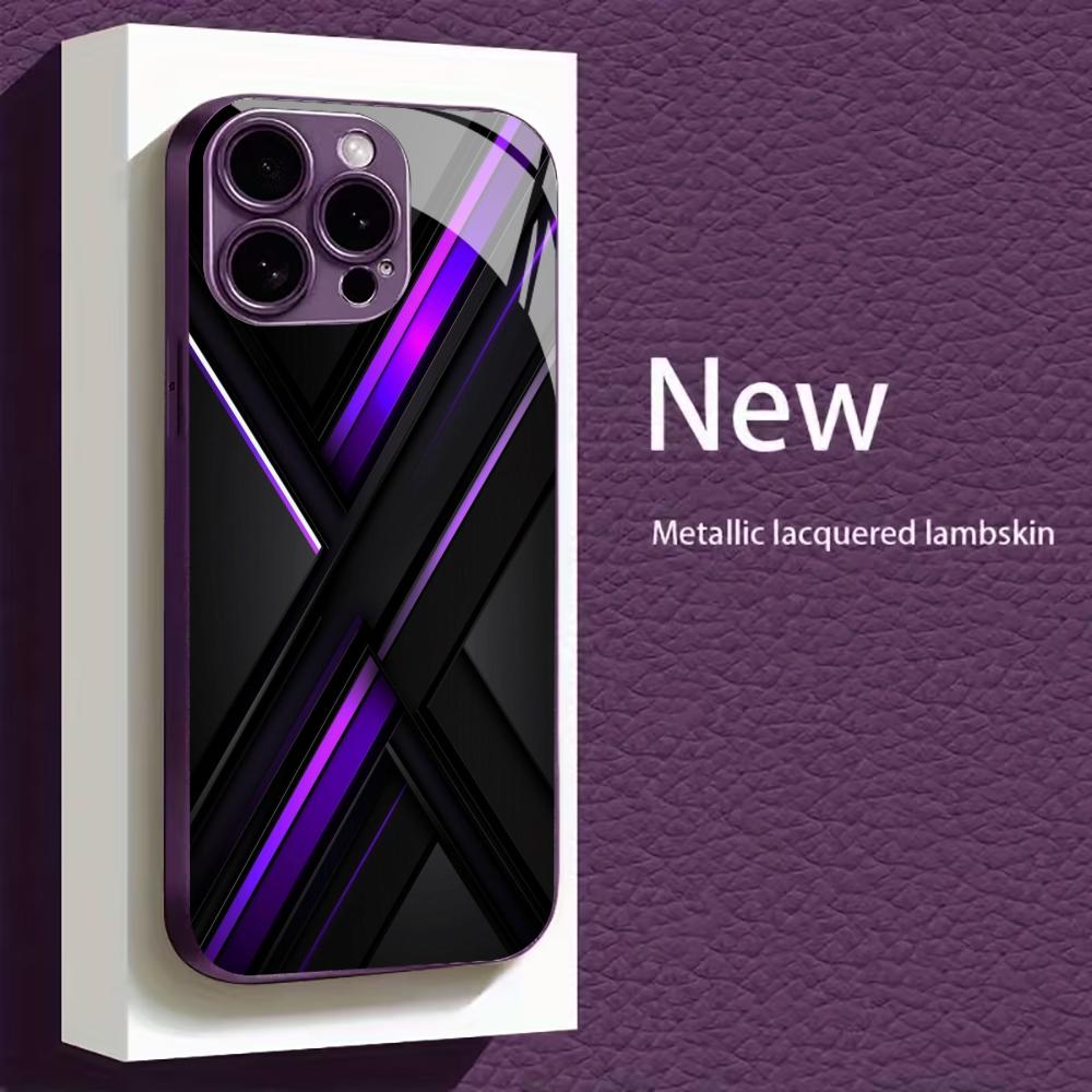 Посеребренный Чехол из Закаленного Стекла для Телефона для iPhone Чехол для 11/12/13/14/15/16/17 Pro MAX