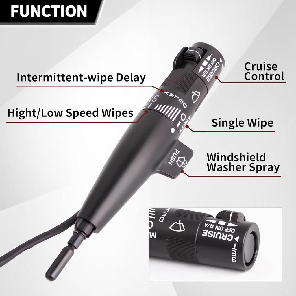 19353957 Turn Signal Combo Lever Compatible With 1988-1994 Chevrolet GMC Headlamp Dimmer Switch, Cruise Control Actuator, Windshield Wiper Lever Asm