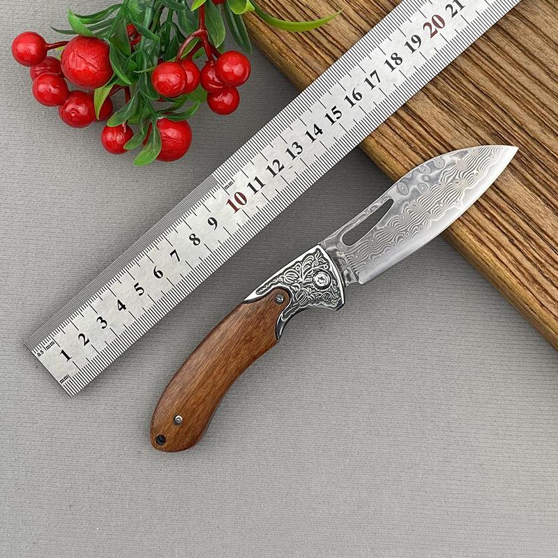 Кухонные ножи из дамасской стали, профессиональный складной нож для обвалки, нож для нарезки мяса с деревянной ручкой, нож для мясника из нержавеющей стали