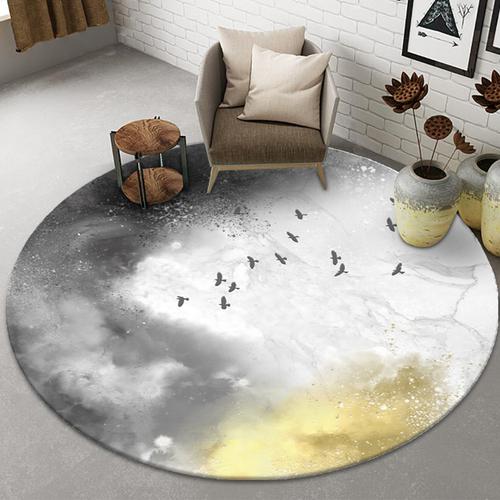 Напольный коврик для спальни, гостиной, украшения дома, китайская картина тушью фэн, сливовый нескользящий круглый ковер