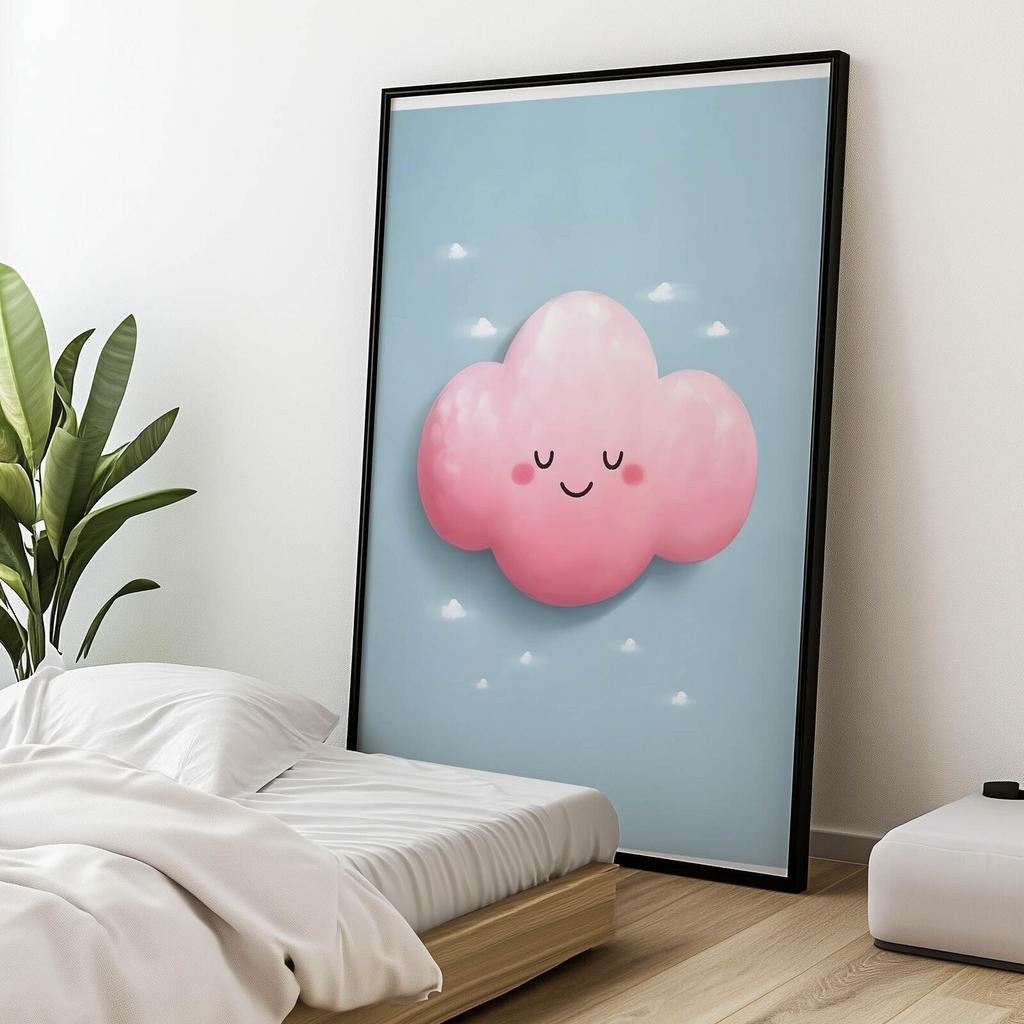 Różowa Chmurka Różowa Chmurka, 50X70 Cm, Bez Ramy, Papier Matowy 230 Gsm