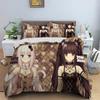 Anime Bedding Set for Boys and Girls, Single and Double Sizes, Duvet Cover, Pillowcase, Home Bedroom Decoration Gift 2/3pcs