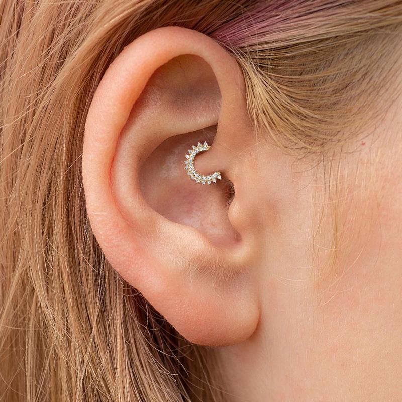 ROXI Fashion Piercing Septum Surgical Ear Cartilage Ring Piercing Nose Ring With Zircon