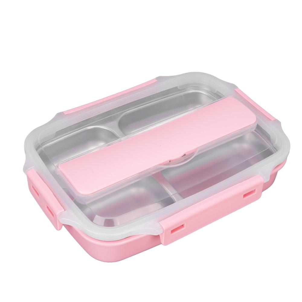 4 Compartment Leakproof Lunch Box 1.2L Bento Lunch Box Cute Food Storage Container For Travel