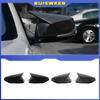 2Pcs Car Side Rearview Mirror Cover Cap Carbon Black Style/Glossy Black For Infiniti Q50 Q60 QX30 Q70 All Models 2014-