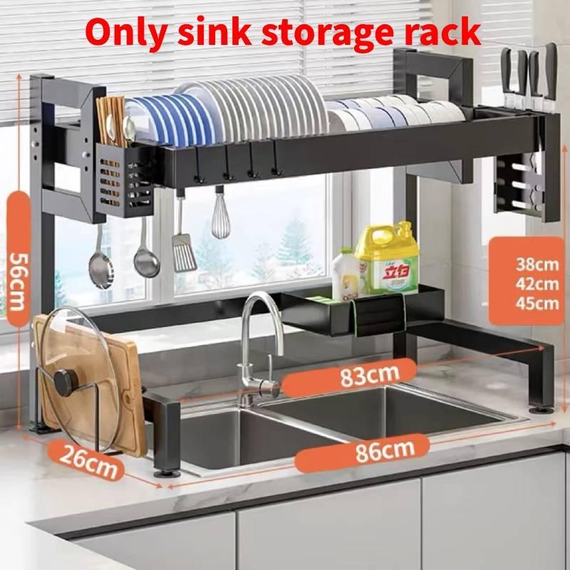 Настенная сушилка для посуды на кухонную столешницу с функцией слива и хранения