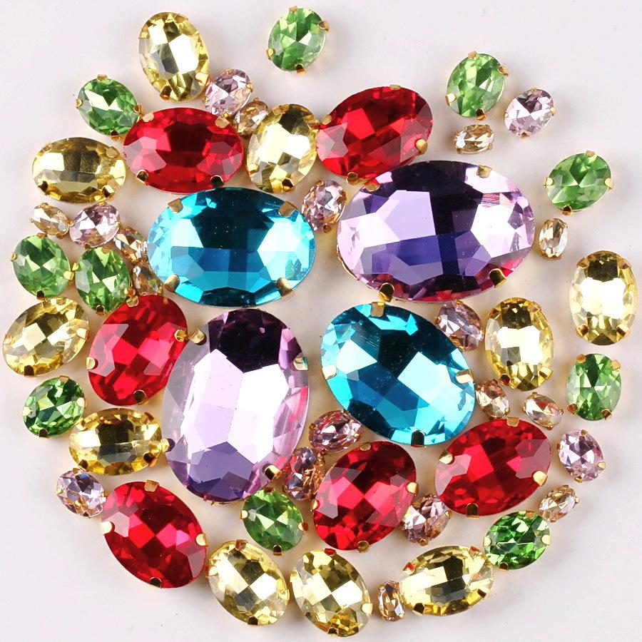 Смешанные кристаллы, стекло, пришитые вручную бриллианты, каплевидные, овальные, конский глаз, одинарный коготь, дрель, хрустальная пряжка, сделай сам, ювелирные аксессуары, стразы, пришивные бусины