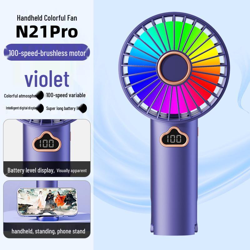 High-Speed Portable Handheld Turbo Fan with USB Digital Display