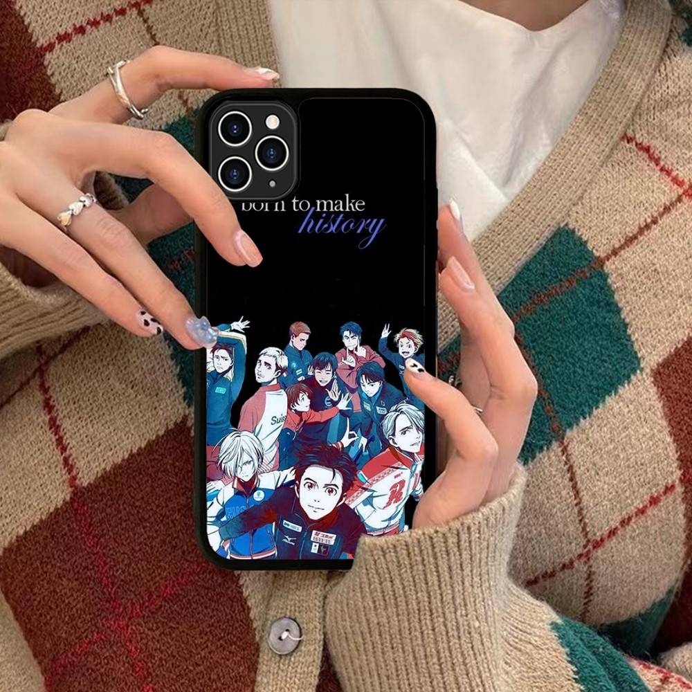 Спортивное аниме YURI ON ICE BL Для IPhone 17 16 15 14 13 Pro 12 11 Pro Max Жесткие чехлы для телефона из ПК+ТПУ Задняя крышка