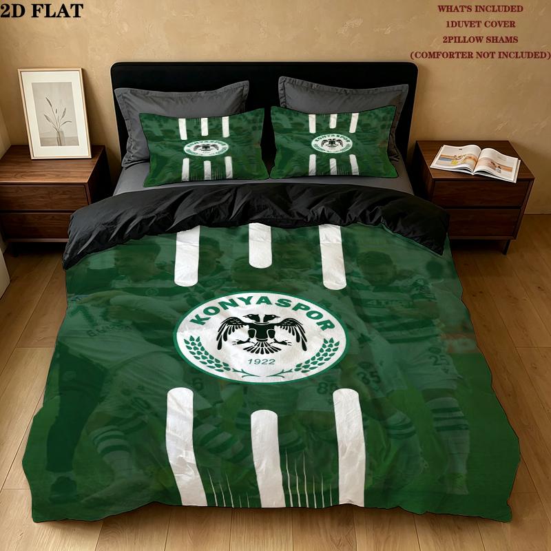 Kocaelispor Kulb Pattern Bedding uilt Set uilt Cover Pillowcase Home Decoration Birthday Gift (1 * duvet cover + 2 * pillowcase without core)
