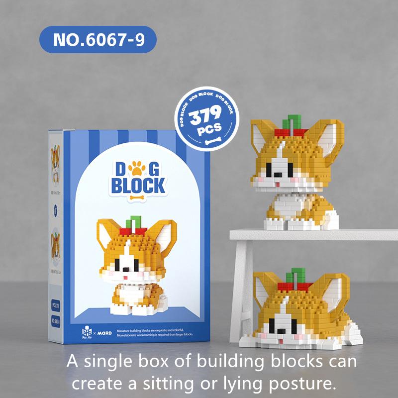 Креативная и интересная серия мини-щенков Строительные блоки Детские развивающие игрушки-конструкторы Мультяшные украшения Подарки на день рождения