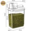 Storage Jars for Laundry Detergent Powder Kitchen Plastic Airtight Food Storage Containers with Measuring Cup Grain Storage Box